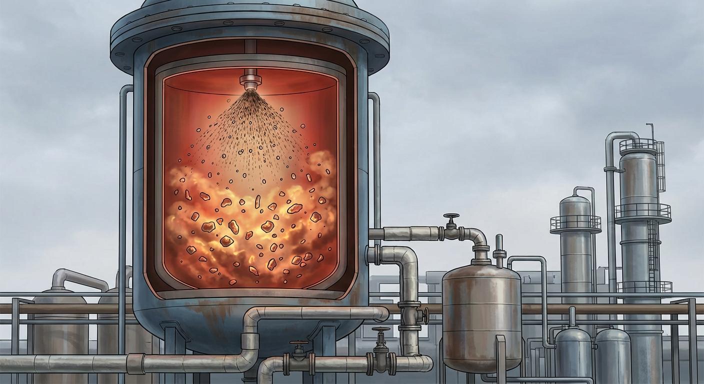 Патент US12151223B2 на атомизацию и пиролиз остаточного сырья крекинга нефти