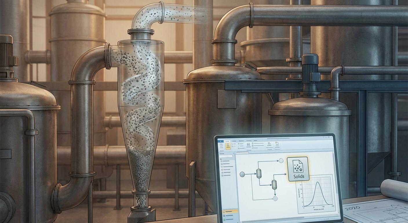 Моделирование твердых частиц (Solids) и циклонов в Aspen Plus