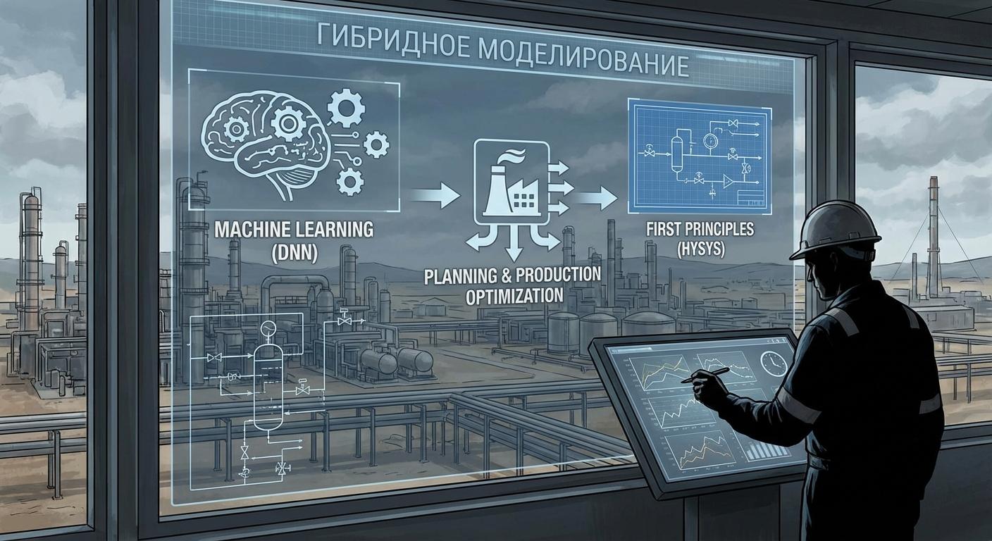 Гибридное моделирование (ML + First Principles) для планирования производства на ГПЗ