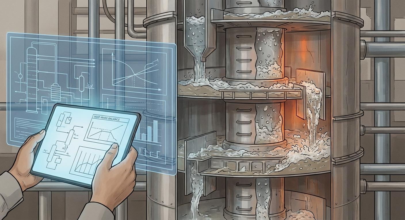 Использование симуляции для проектирования дистилляции (Гидравлические ограничения)