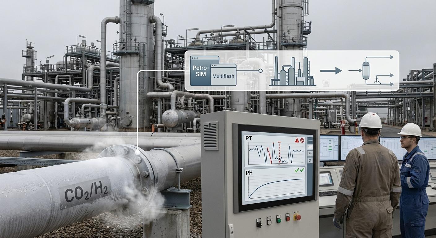 Решение проблем сходимости фазового равновесия (VLE) для систем с CO2 с использованием Petro-SIM и Multiflash