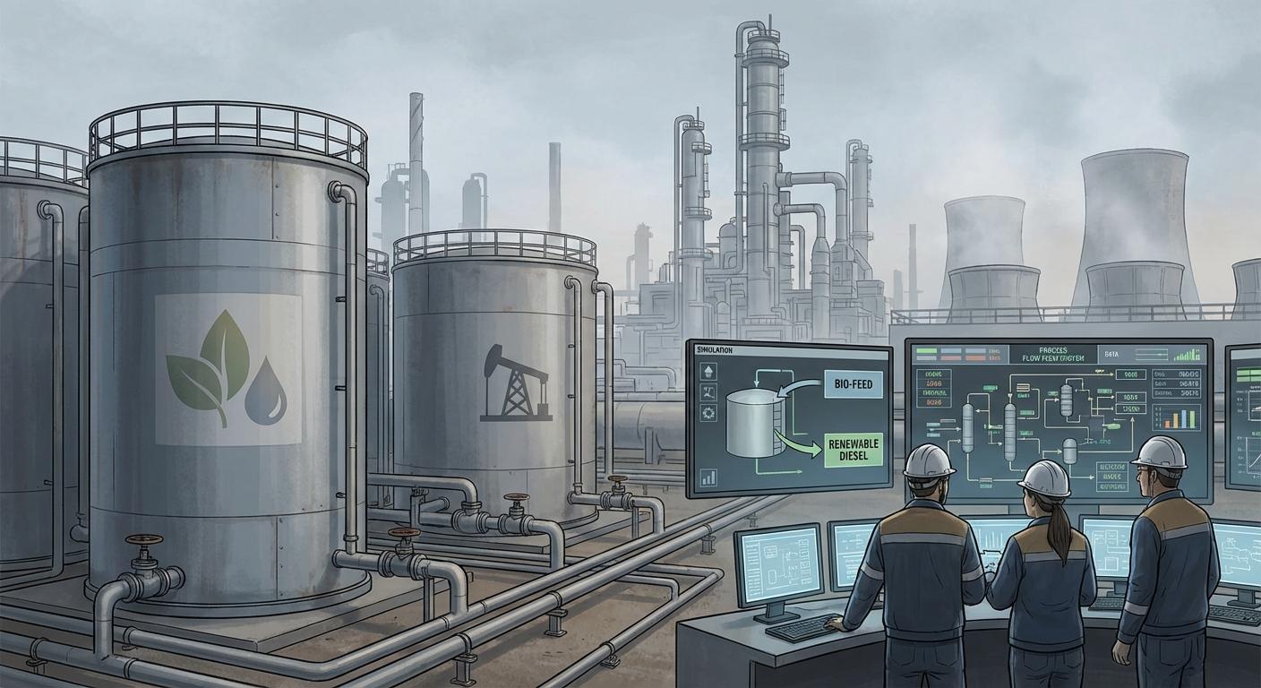 Моделирование производства возобновляемого дизеля (Renewable Diesel) и био-сырья в Petro-SIM 7.2