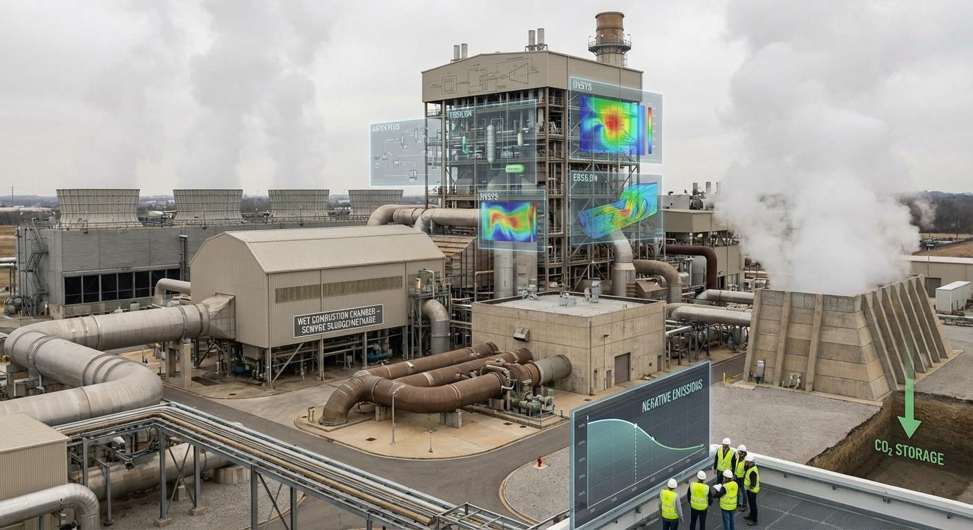 Термодинамический и CFD-анализ электростанций с отрицательными выбросами CO2