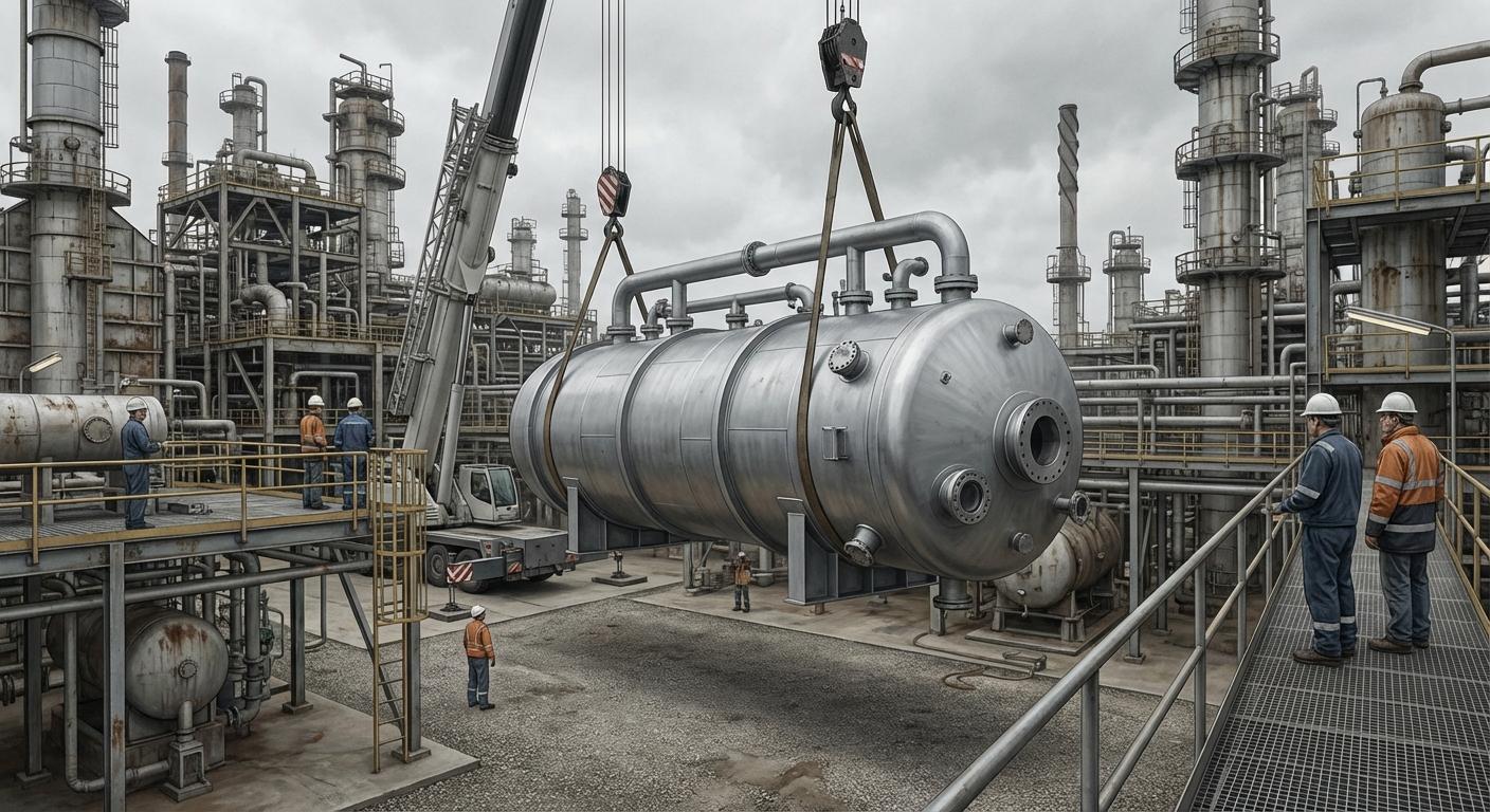 Первый полностью импортозамещенный реактор для гидрокрекинга от Уралхиммаш для Омского НПЗ