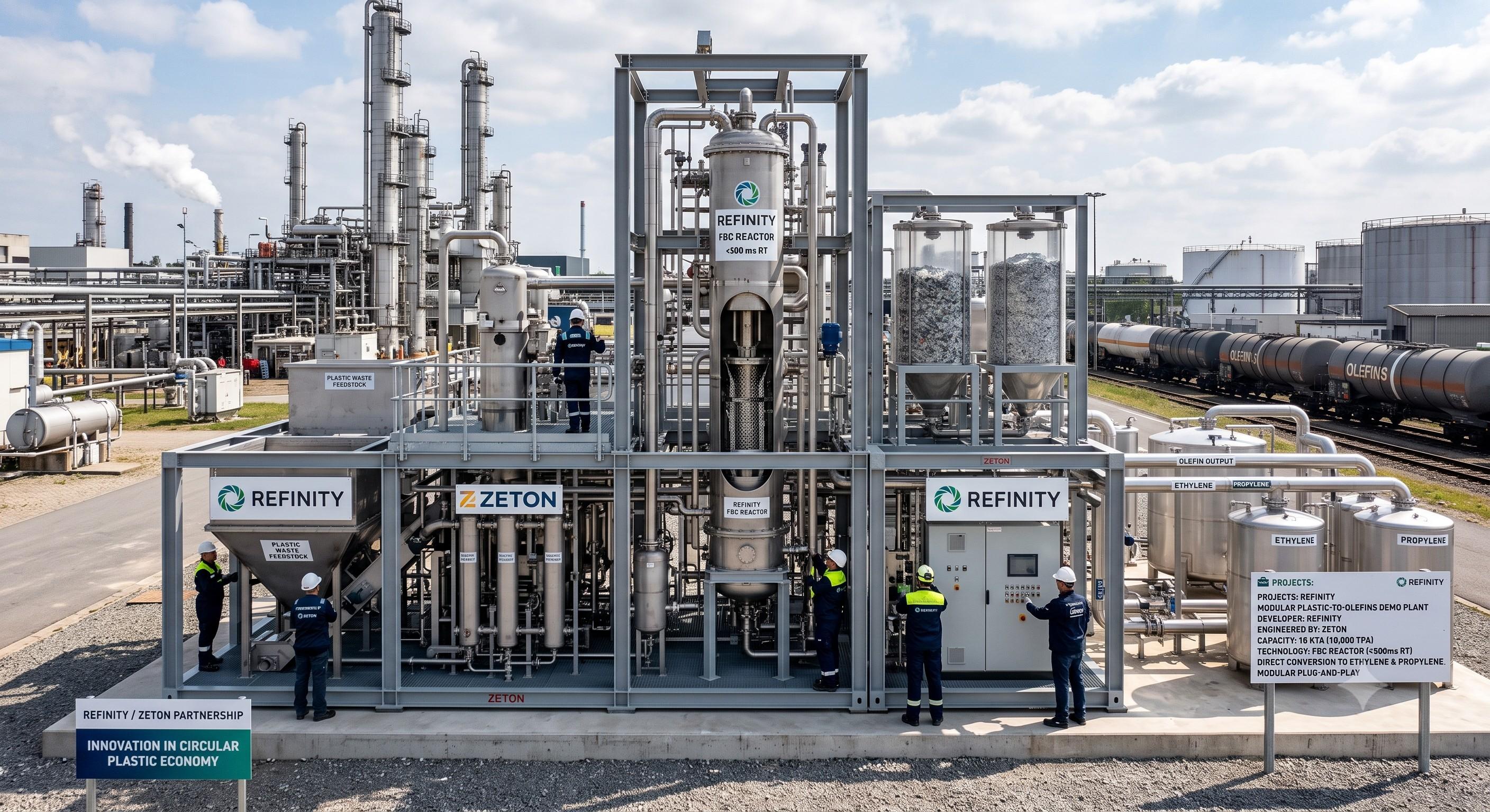 Refinity выбрала Zeton для строительства модульного завода по конверсии пластика в олефины
