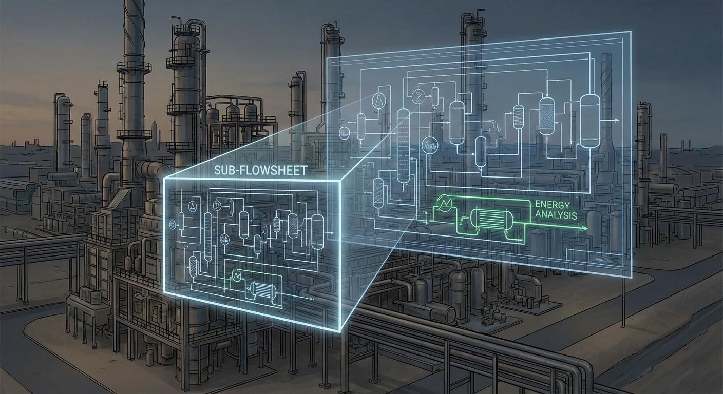 Новые возможности Aspen HYSYS V14 — Подпотоки (Sub-flowsheets) и Активированный Энергетический Анализ