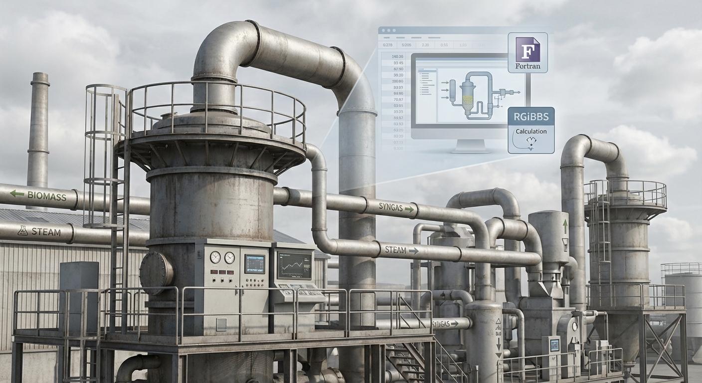 Численное исследование оптимальных условий для производства синтез-газа и водорода из биомассы (Numerical investigation of optimum operating conditions for syngas and hydrogen production from biomass gasification using Aspen Plus)