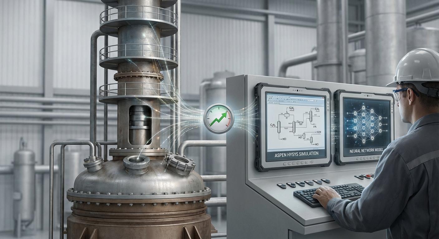 Синтез винилхлорида (VCM) — Гибридное моделирование (Aspen HYSYS + Нейросети)