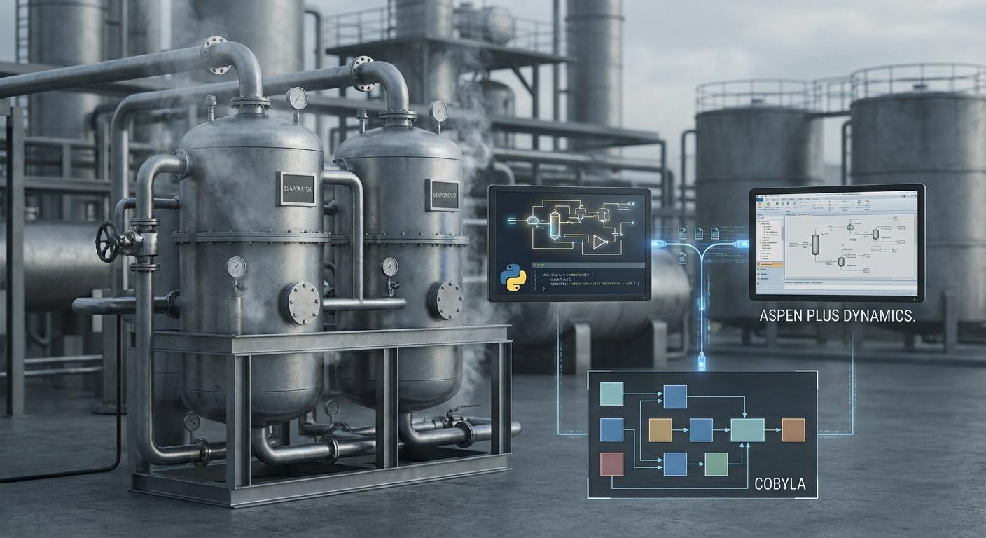 Trajectory optimization of an oscillating industrial two-stage evaporator utilizing a Python-Aspen Plus Dynamics toolchain