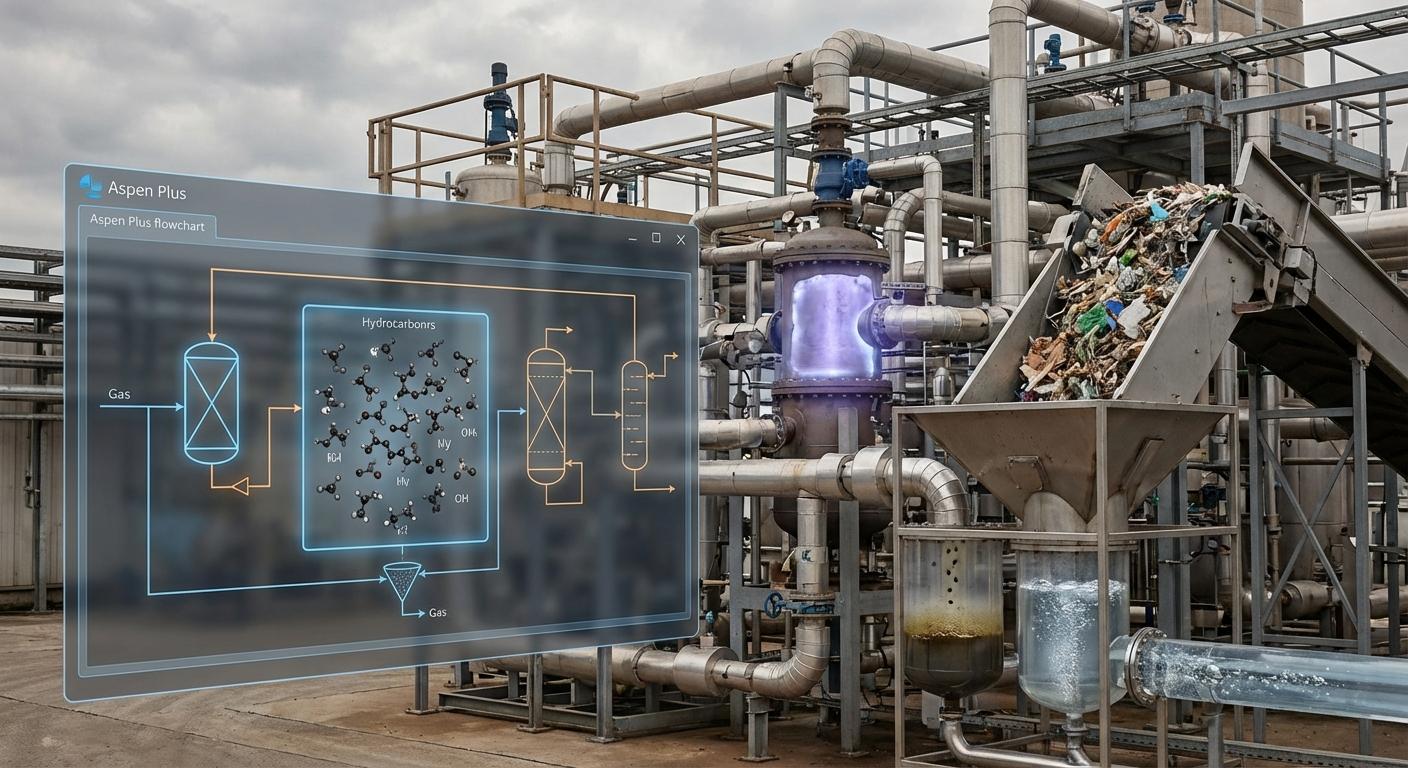 Прогнозирование выхода газификации ТБО с учетом малых примесей через симуляцию в ASPEN Plus